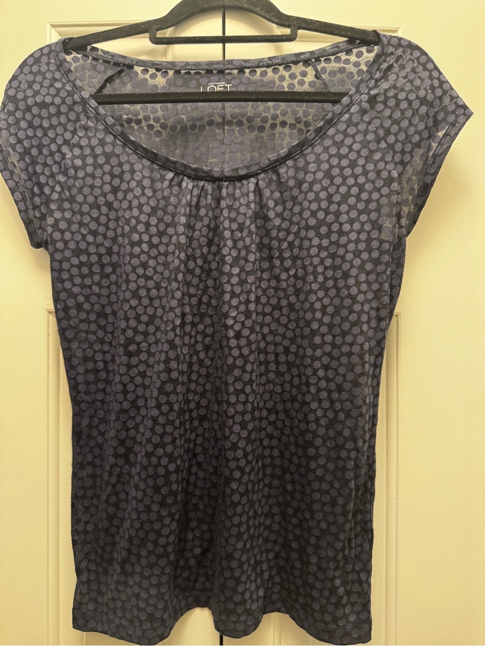 Sheer LOFT polka Dot shirt